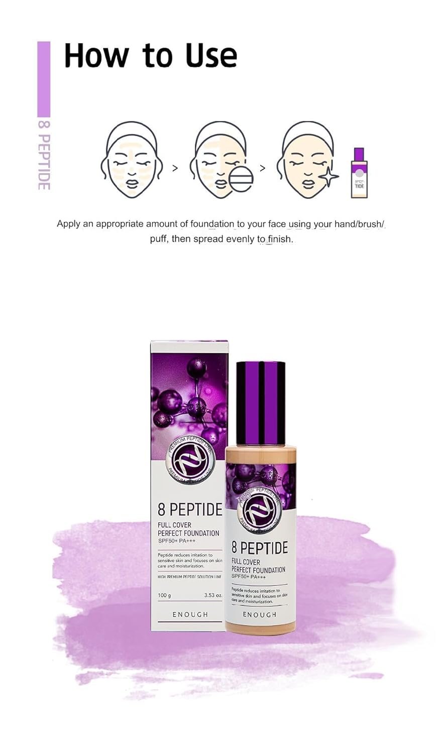 Enough 8 Peptide Foundation 100ml - Image 3