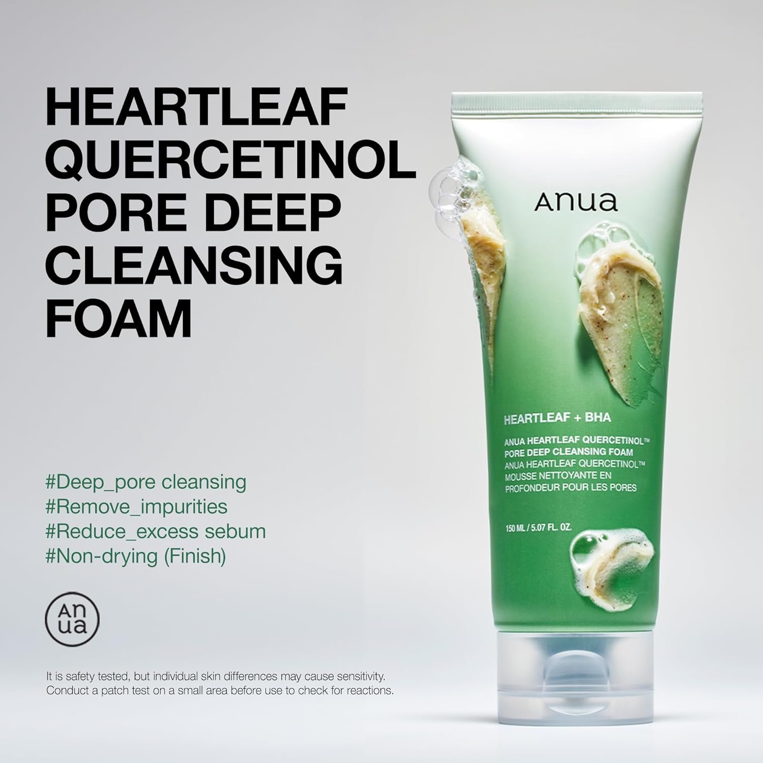 ANUA Heartleaf + BHA Pore Deep Cleansing Foam 150 ml - Image 4