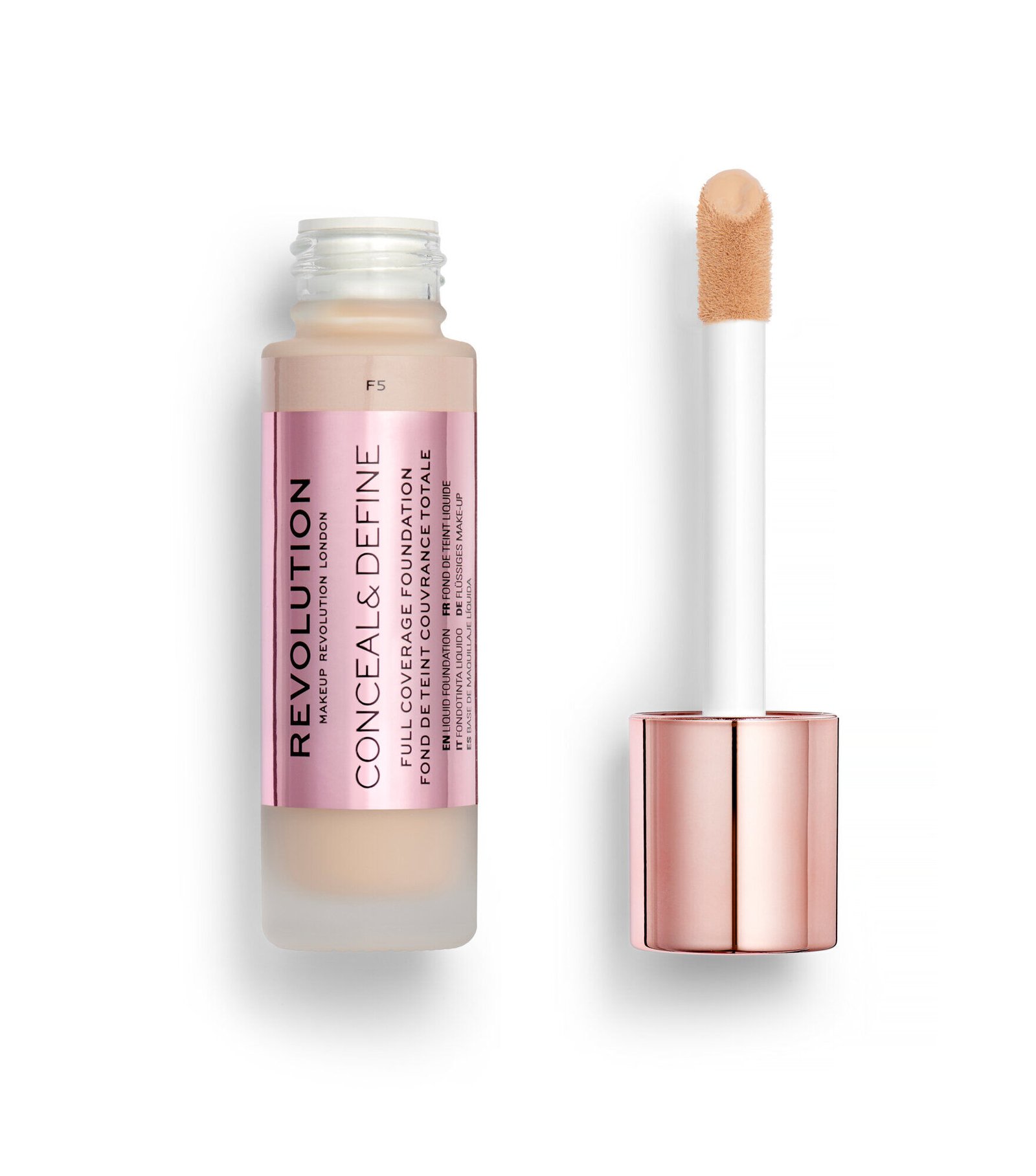 Makeup Revolution Conceal & Define Full Coverage Foundation F5 23ml - Image 2