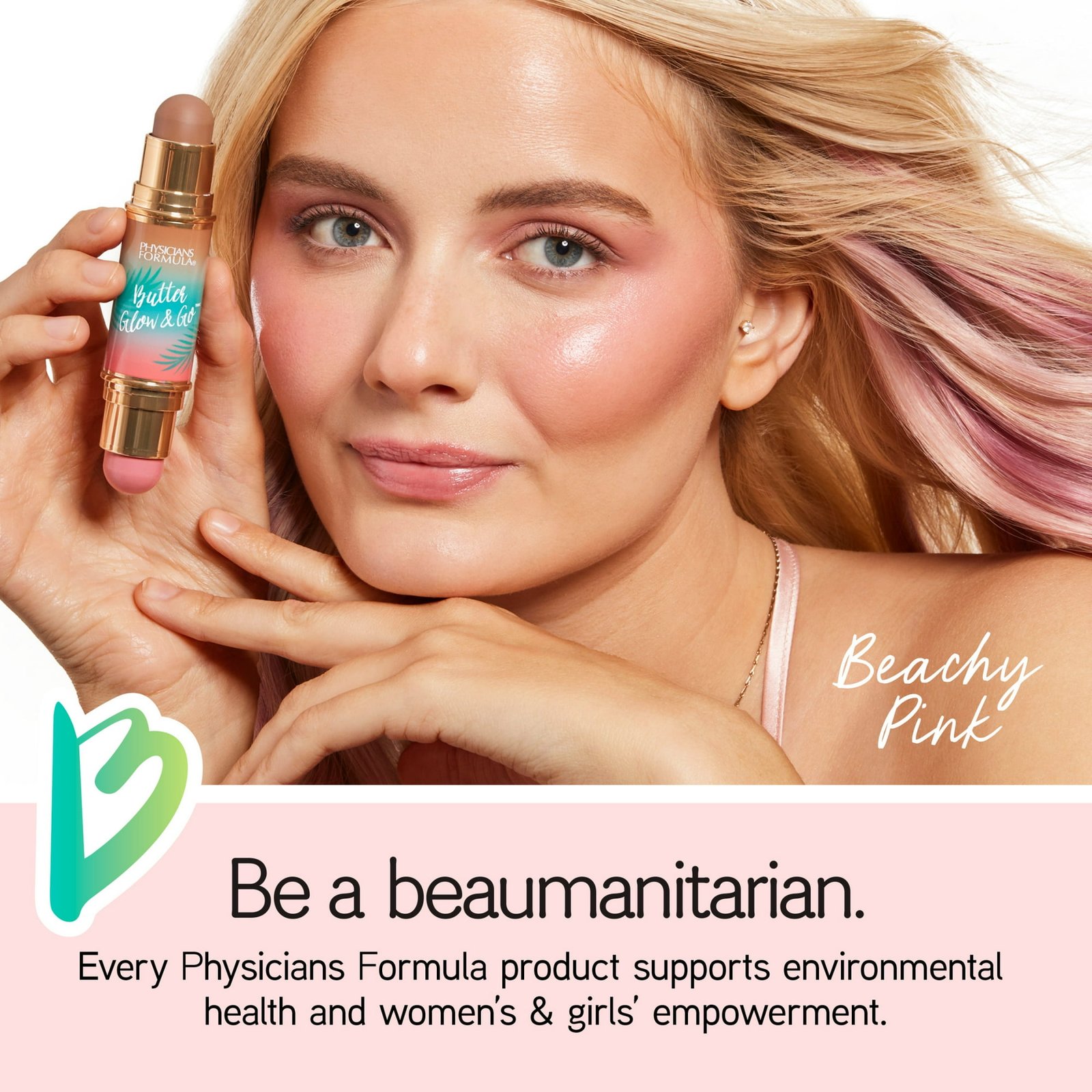 Physicians Formula Butter Glow & Go Multiuse Stick - Beachy Pink - Image 4